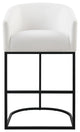 Jace Upholstered Barstool, White