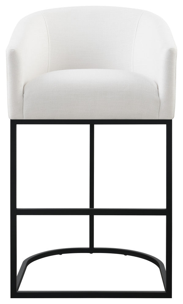 Jace Upholstered Barstool, White