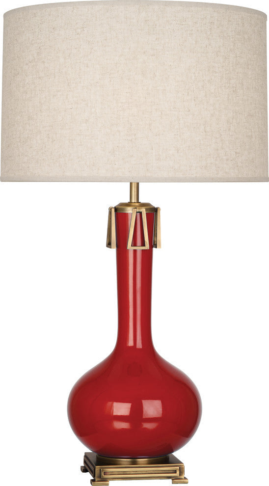 Athena Table Lamp, Ruby Red