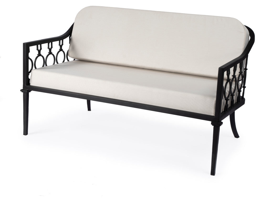Southport Iron Upholstered Outdoor Loveseat