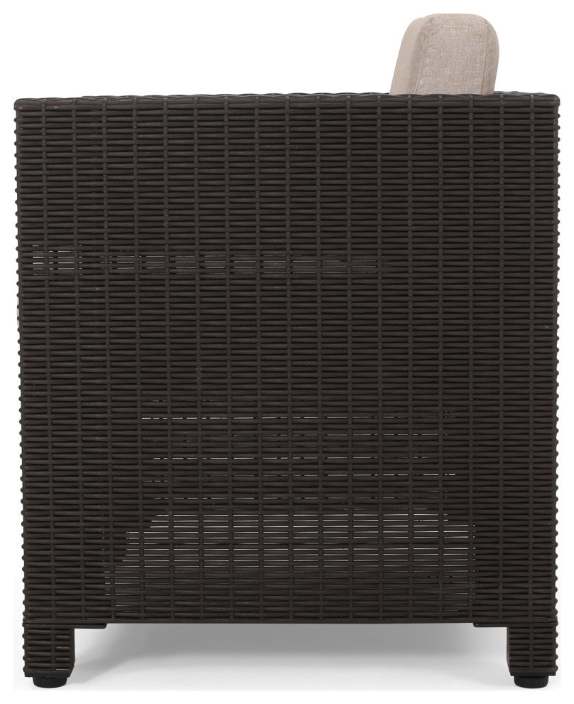 Ethan Outdoor Faux Wicker Club Chairs with Cushions