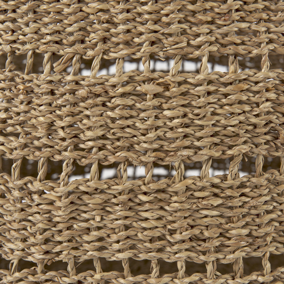 Set of Two Woven Wicker Storage Baskets