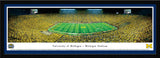 Michigan Wolverines Football Panoramic, Under the Lights, Select Frame