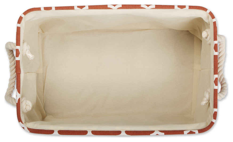 DII Polyester Bin Lattice Cinnamon Rectangle Large