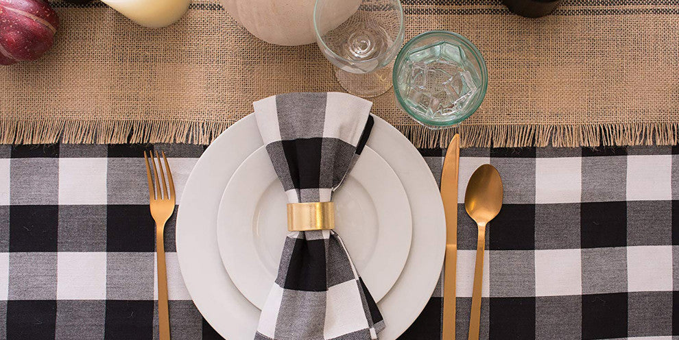 DII Black Buffalo Check Napkin, Set of 6