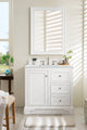 James Martin 825-V36-BW-3ENC 36" Single Vanity Bright White w/ 3 CM Quartz Top