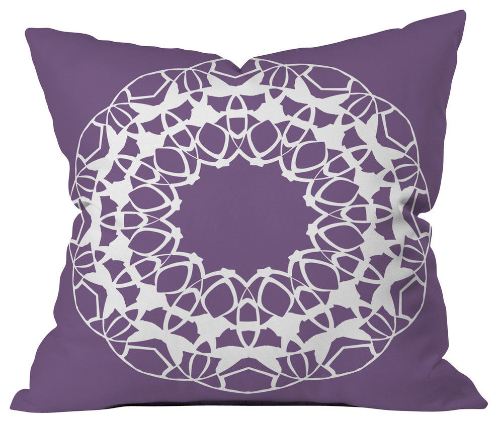 Deny Designs Karen Harris Mod Medallion Plum Outdoor Throw Pillow