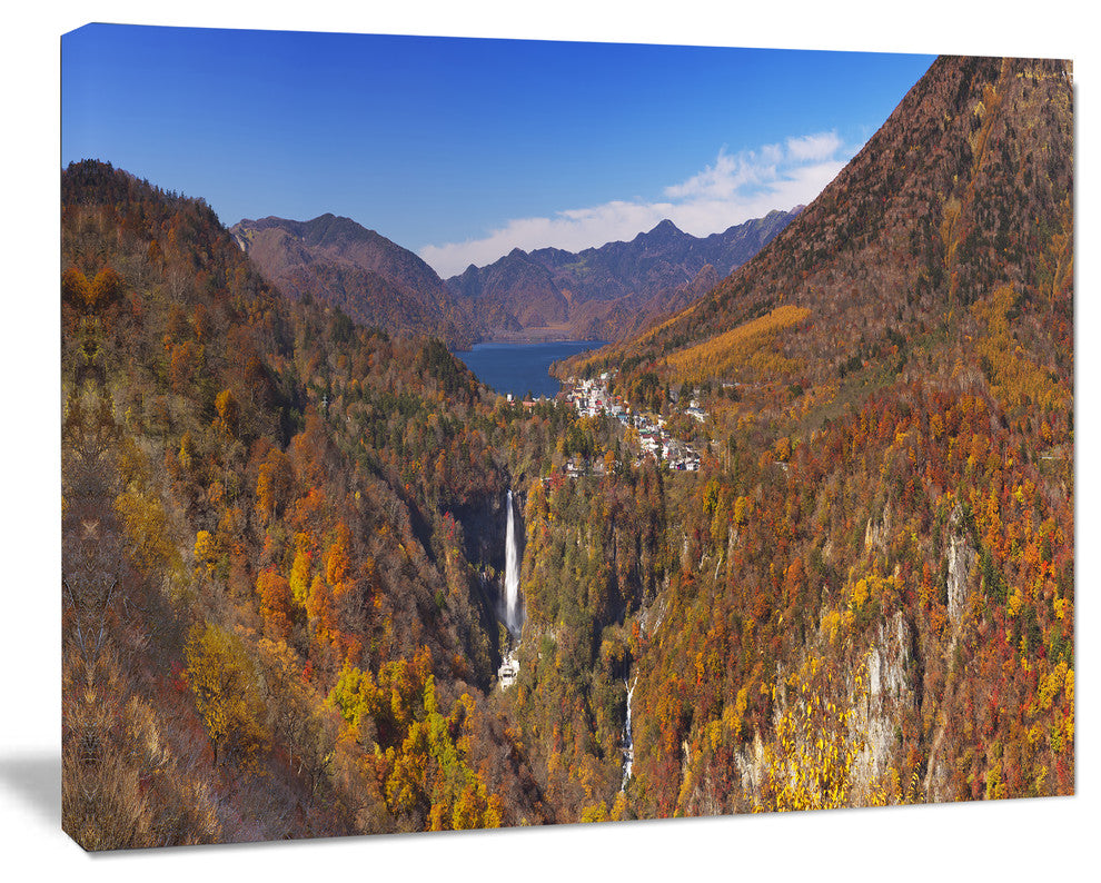 Kegon Falls near Nikko Panorama, Landscape Canvas Art Print, 60x40