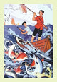 People and Fish Jump for Joy - Fine Art Giclee Print 24" x 36"
