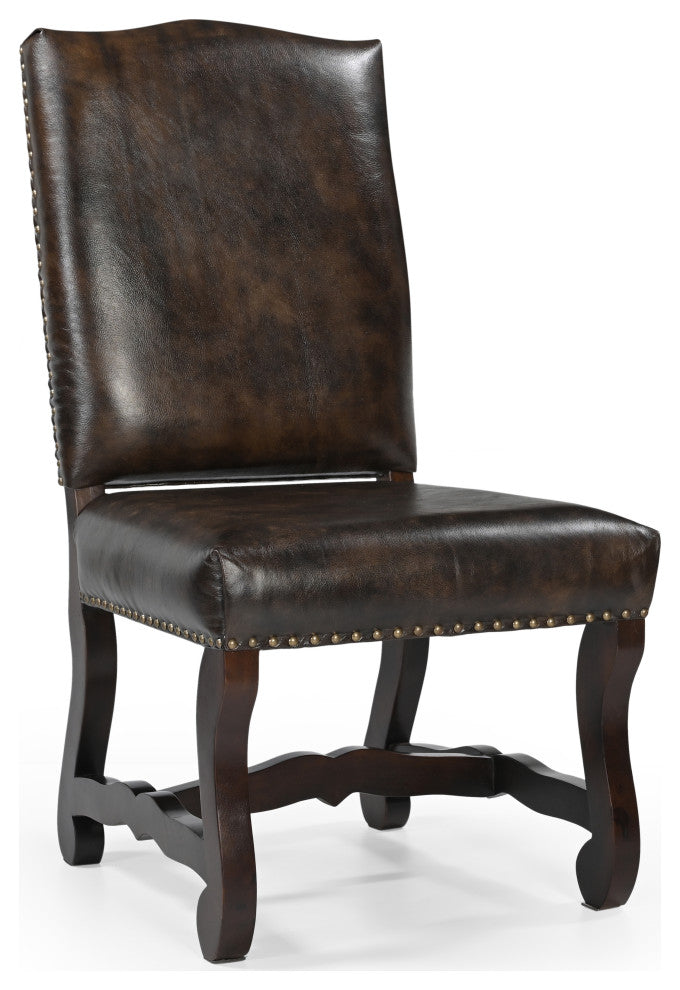 Kelcy Upholstered Dining Chairs, Set of 2, Dark Brown
