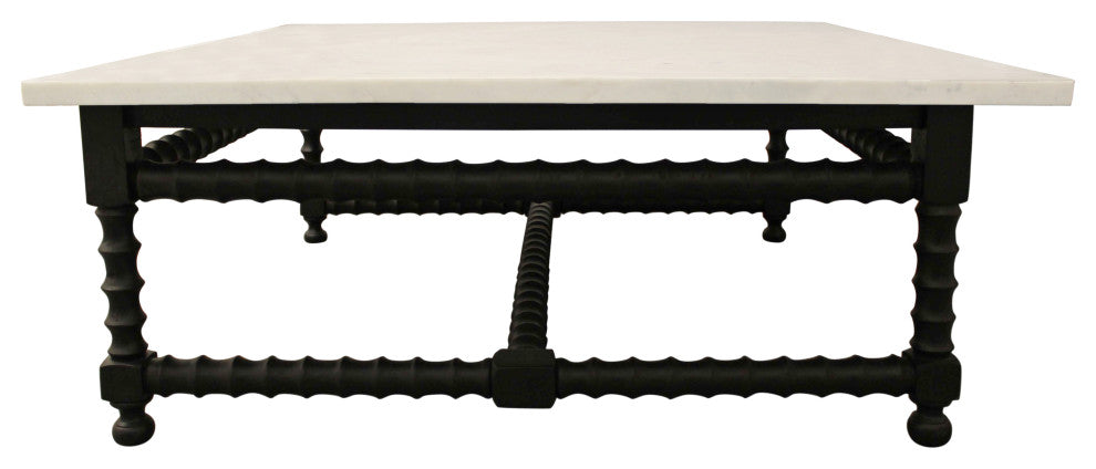 Cranberry Marble Top Coffee Table
