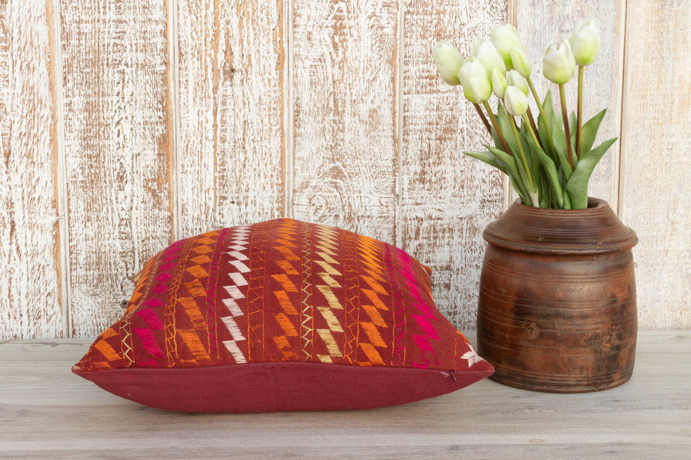Dhanvi Antique Indian Folk Pillow
