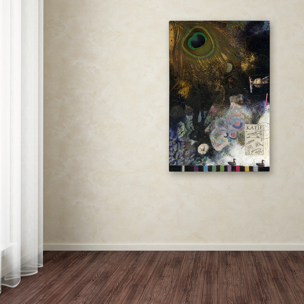 Nick Bantock 'Peacock Feather' Canvas Art, 32x22
