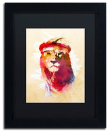 Robert Farkas 'Gym Lion' Matted Framed Art