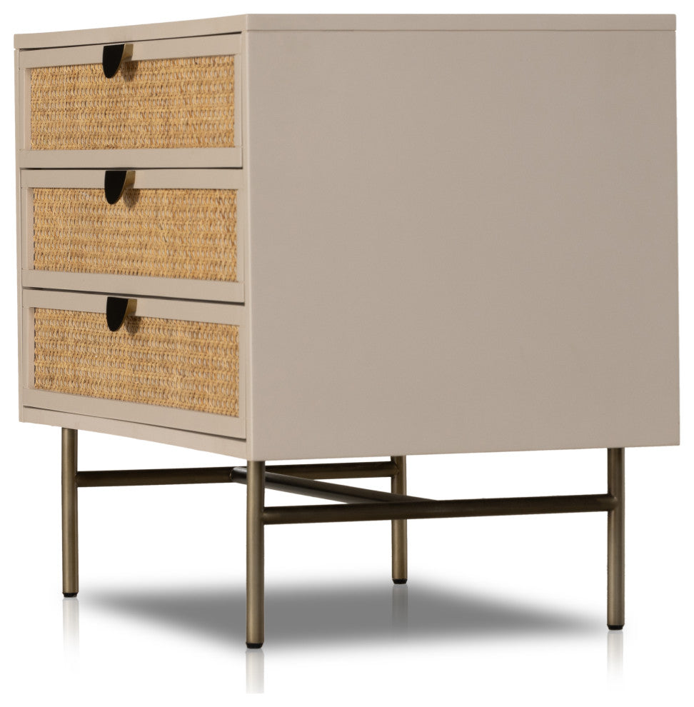 Luella Large Nightstand-Matte Alabaster