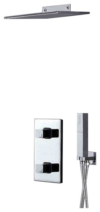 Reims Waterfall Chrome Wall Mounted Bathroom Shower Set