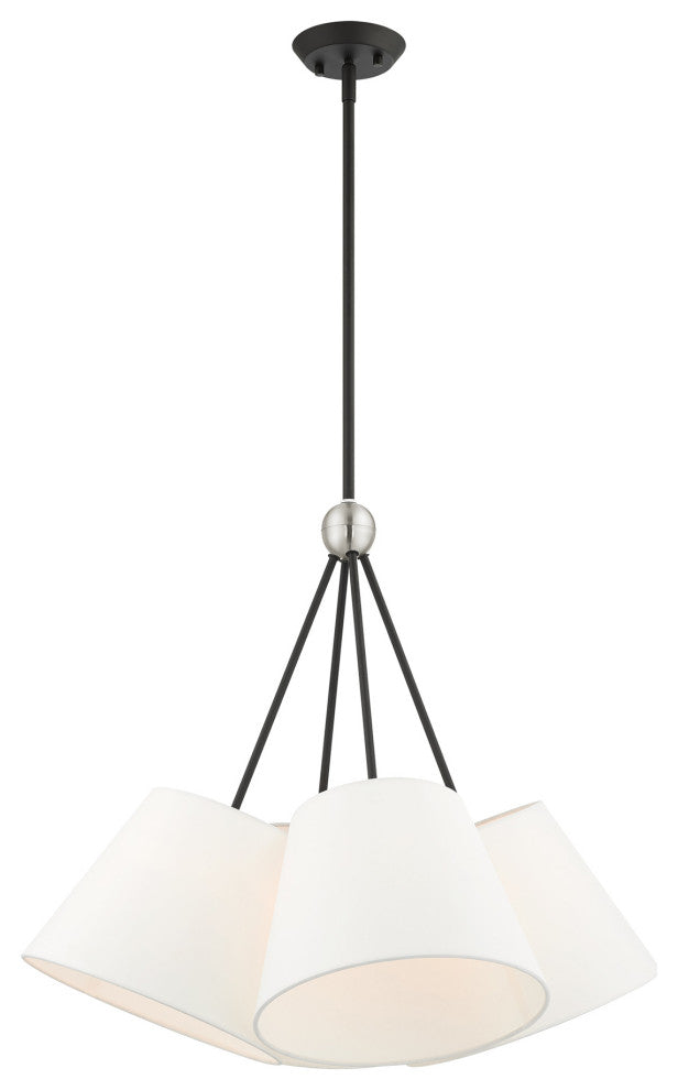 Livex Lighting Prato 4 Light Black Chandelier