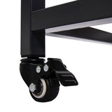 Mobile Storage Unit Double Row with Large and Small Clear Bins