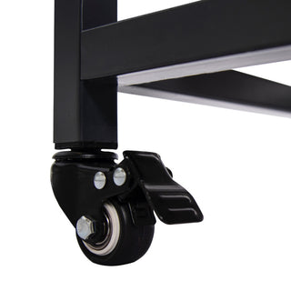 Mobile Storage Unit Double Row with Large and Small Clear Bins