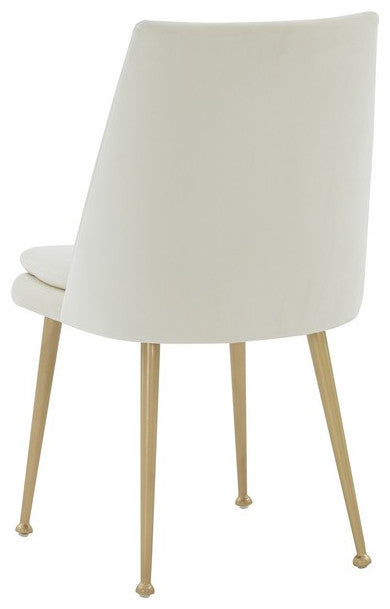 Safavieh Couture Rynaldo Upholstered Dining Chair Creme / Gold