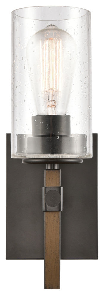 Westlake 1-Light 5" Bath Vanity Light, LED, Matte Black/Seedy