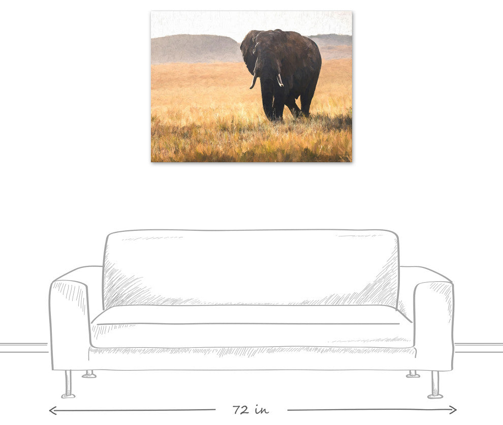 Elephant Landscape 40x30 Canvas