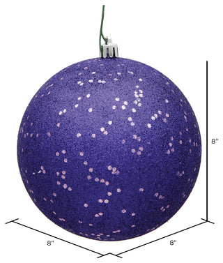 Vickerman 8" Purple Sequin Ball Ornament