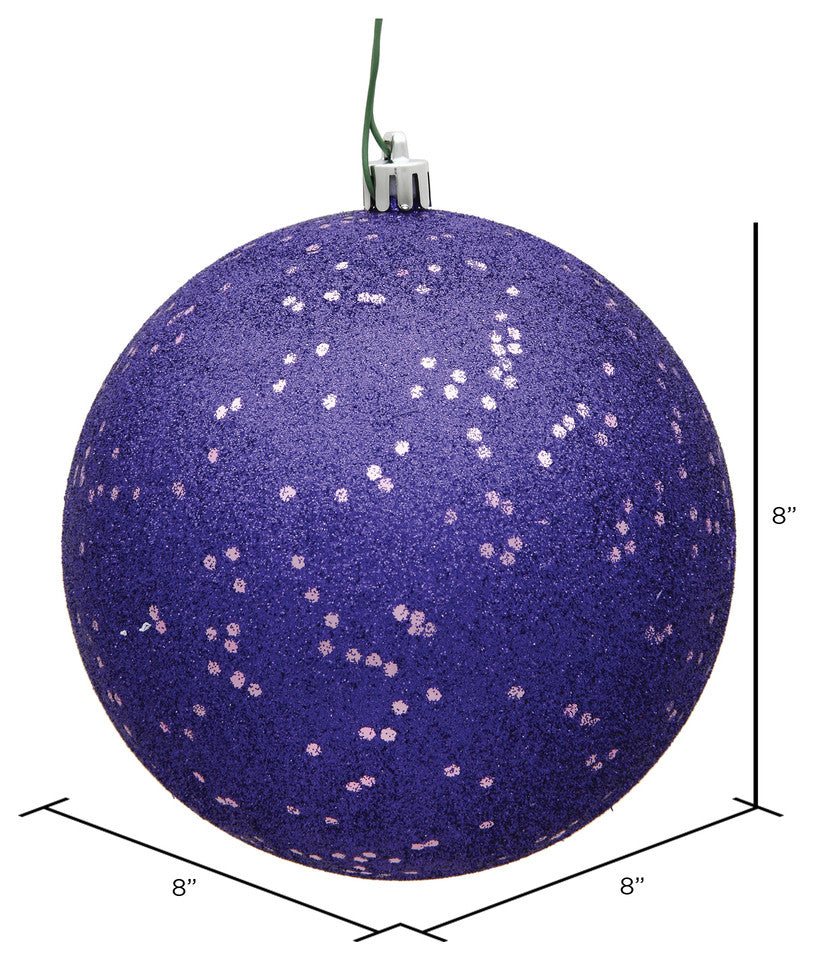 Vickerman 8" Purple Sequin Ball Ornament