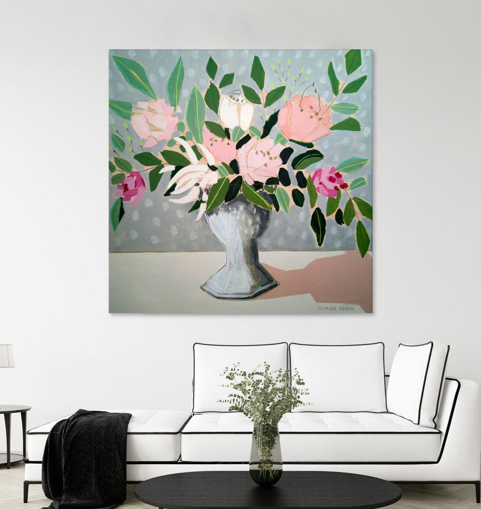 Spring Florals 1 - 54 x 54 by Marisa Anon