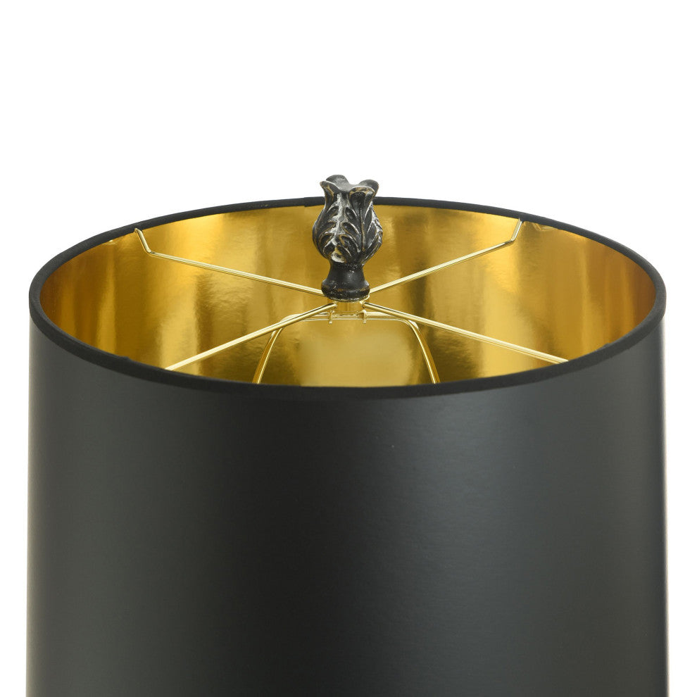 Dann Foley Floor Lamp Grecian Motifs, Malta Black, Bronze Black, Gold