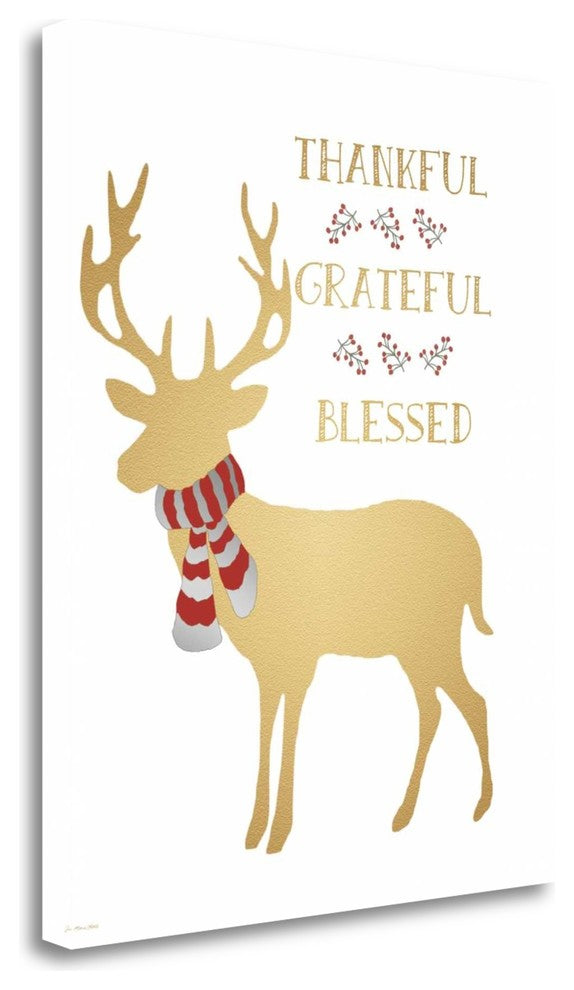 "Deerly Blessed" By Jo Moulton,Ready to Hang Giclee Print on Gallery Wrap Canvas