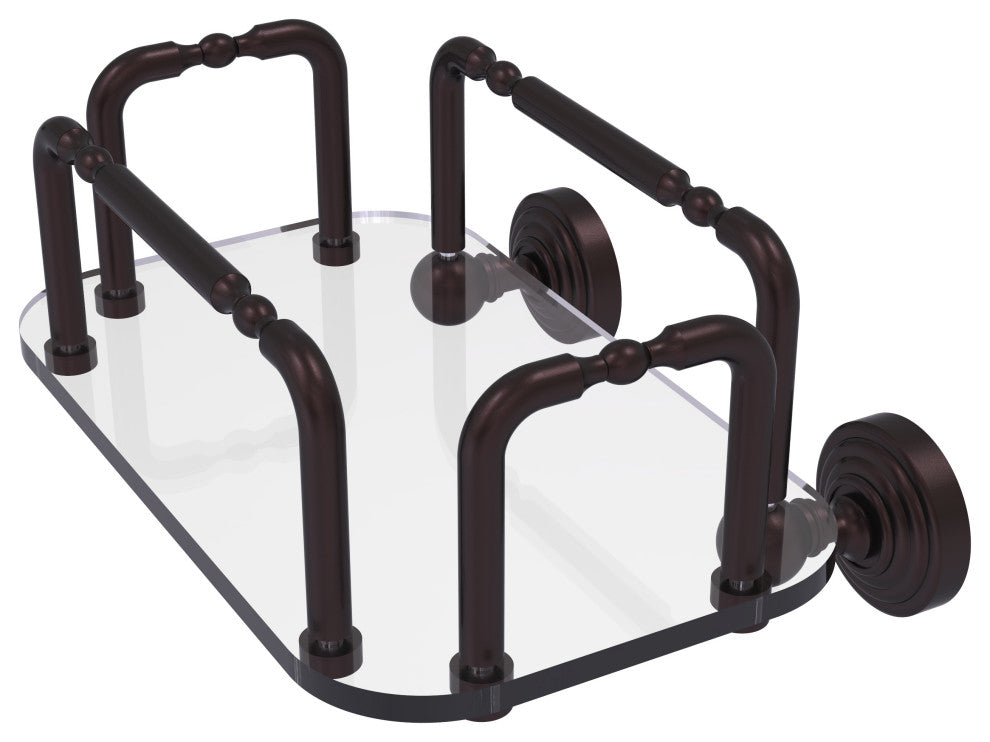 Waverly Place Wall Mounted Guest Towel Holder, Antique Bronze