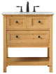 Elegant VF27030NW 30" Single Bathroom Vanity, Natural Wood