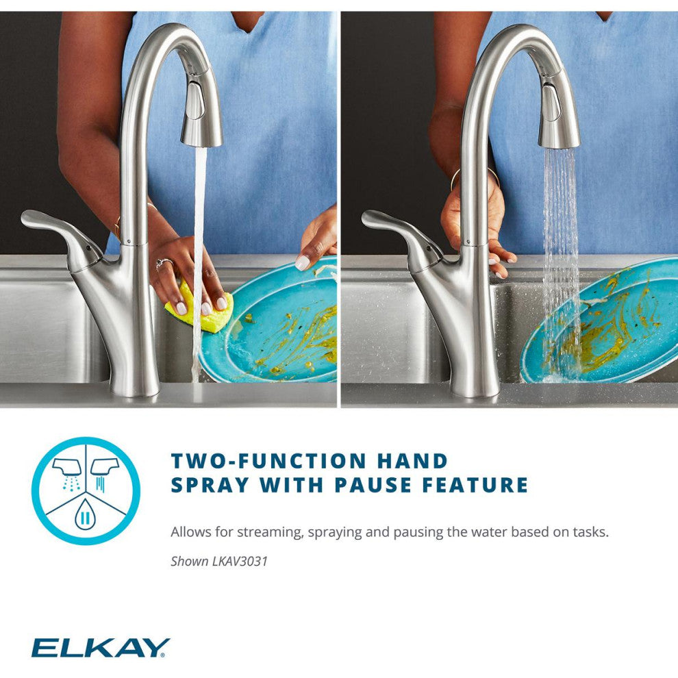 LKHA1041CR Elkay Harmony Single Hole Kitchen Faucet, Chrome