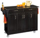 Homestyles Create-a-Cart Wood Rolling Kitchen Cart in Black