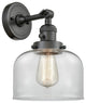 Large Bell 1-Light LED Sconce, Oil Rubbed Bronze, Glass: Clear