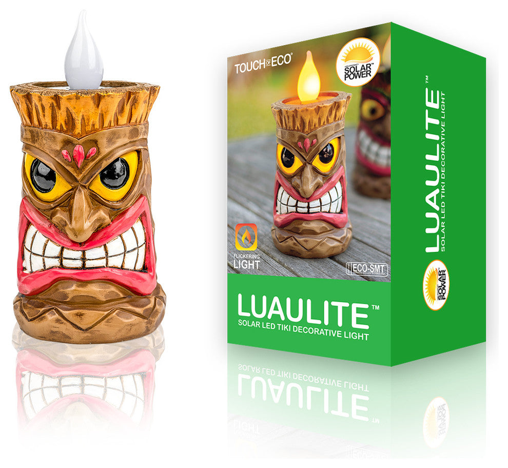 Solar LED Tiki Statue Decoration Light, Warrior