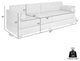 Vivid Outdoor Patio Sofa, Gray Eucalyptus Wood With Gray Olefin Cushions