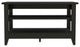 Vilna Storage Bench with 2 Open Shelves and 4 Legs, Black
