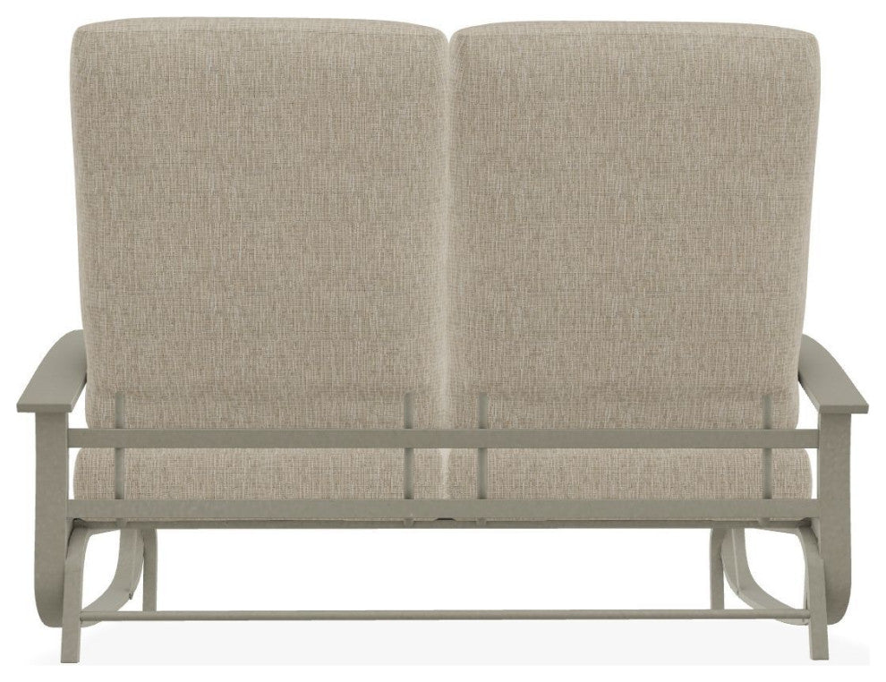Belle Isle Cushion Deep Seating 2-Seat Glider, Grasscloth Dune/Storm