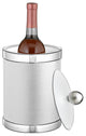 Sophisticates White With Polished Chrome 2 qt Tall Ice Bucket Lucite Lid
