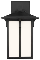 Tomek Small 1-Light Outdoor Wall Lantern, Black