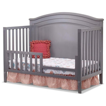 Sorelle Berkley Round Top Panel Crib in Gray