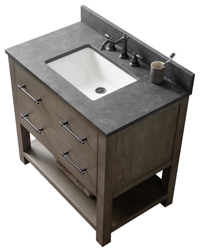 Windwood 36" Bathroom Vanity, Smoke Gray