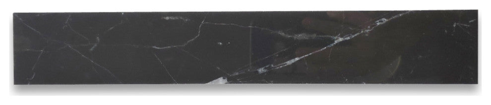 Nero Marquina Black Marble 2x12 Tile Polished, 100 sq.ft.