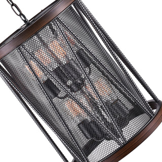 Parsh 8 Light Drum Shade Chandelier With Pewter Finish