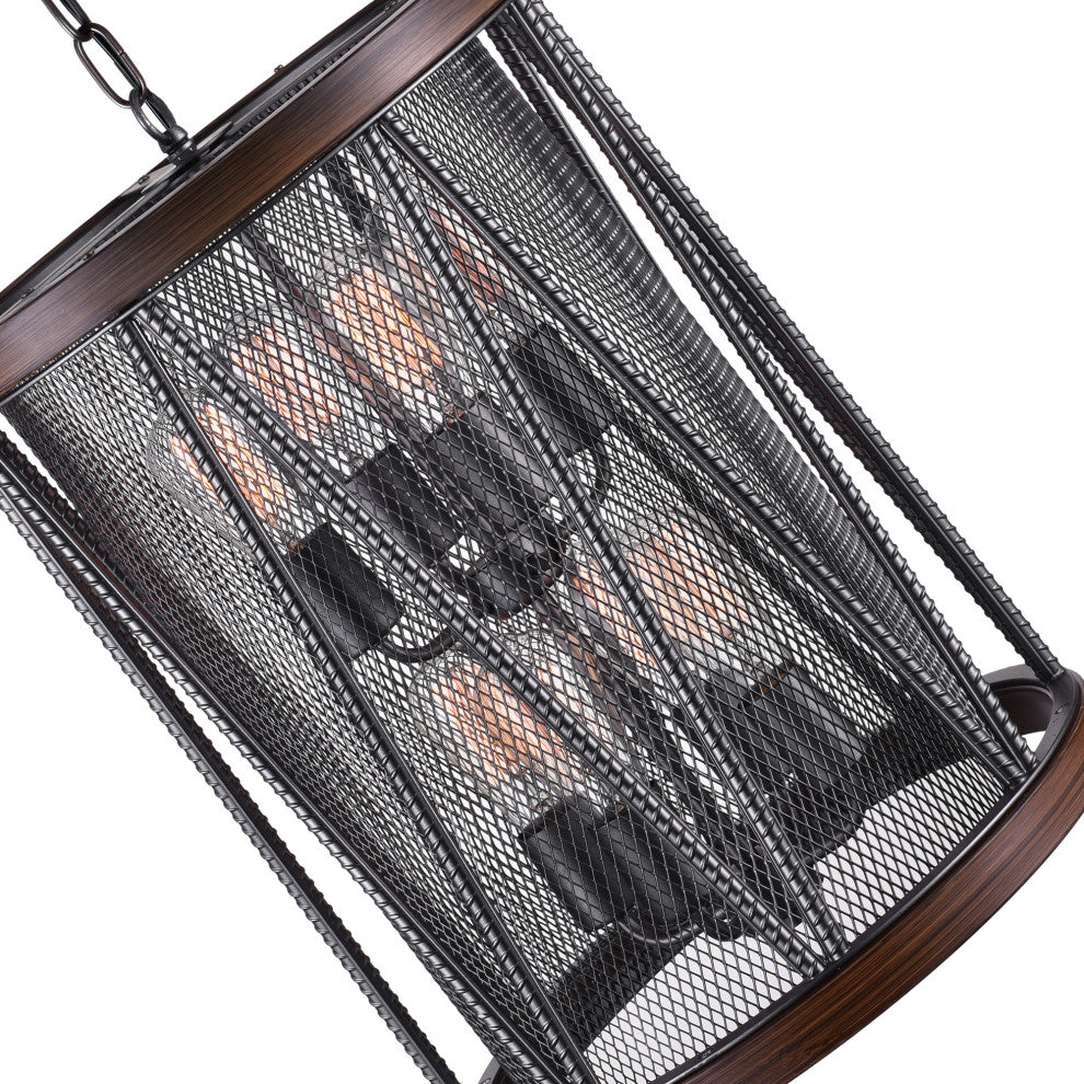 Parsh 8 Light Drum Shade Chandelier With Pewter Finish