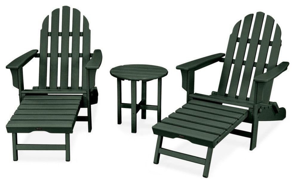 Cape Cod 3-Piece Ultimate Adirondack Set, Rainforest Canopy