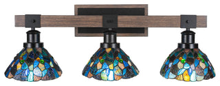 Tacoma 3-Light Bath Bar, Blue Mosaic Art