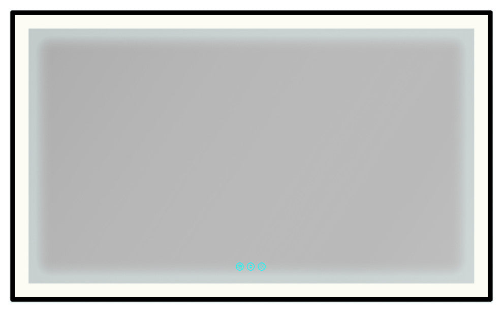 Black Frame Wall Mounted backlit LED Bathroom Vanity Mirror (60"W X 36"H )